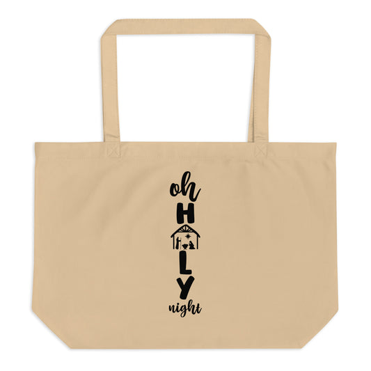 Oh Holy Night Large organic tote bag