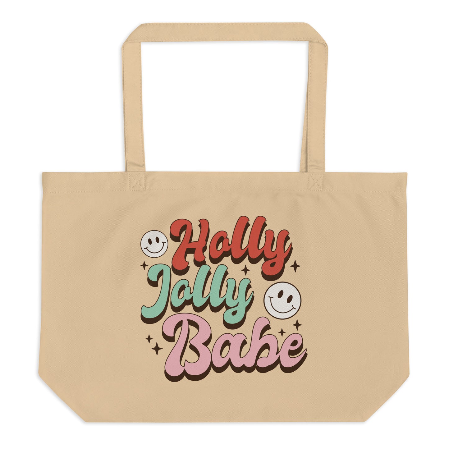 Holly Jolly Babe Large organic tote bag