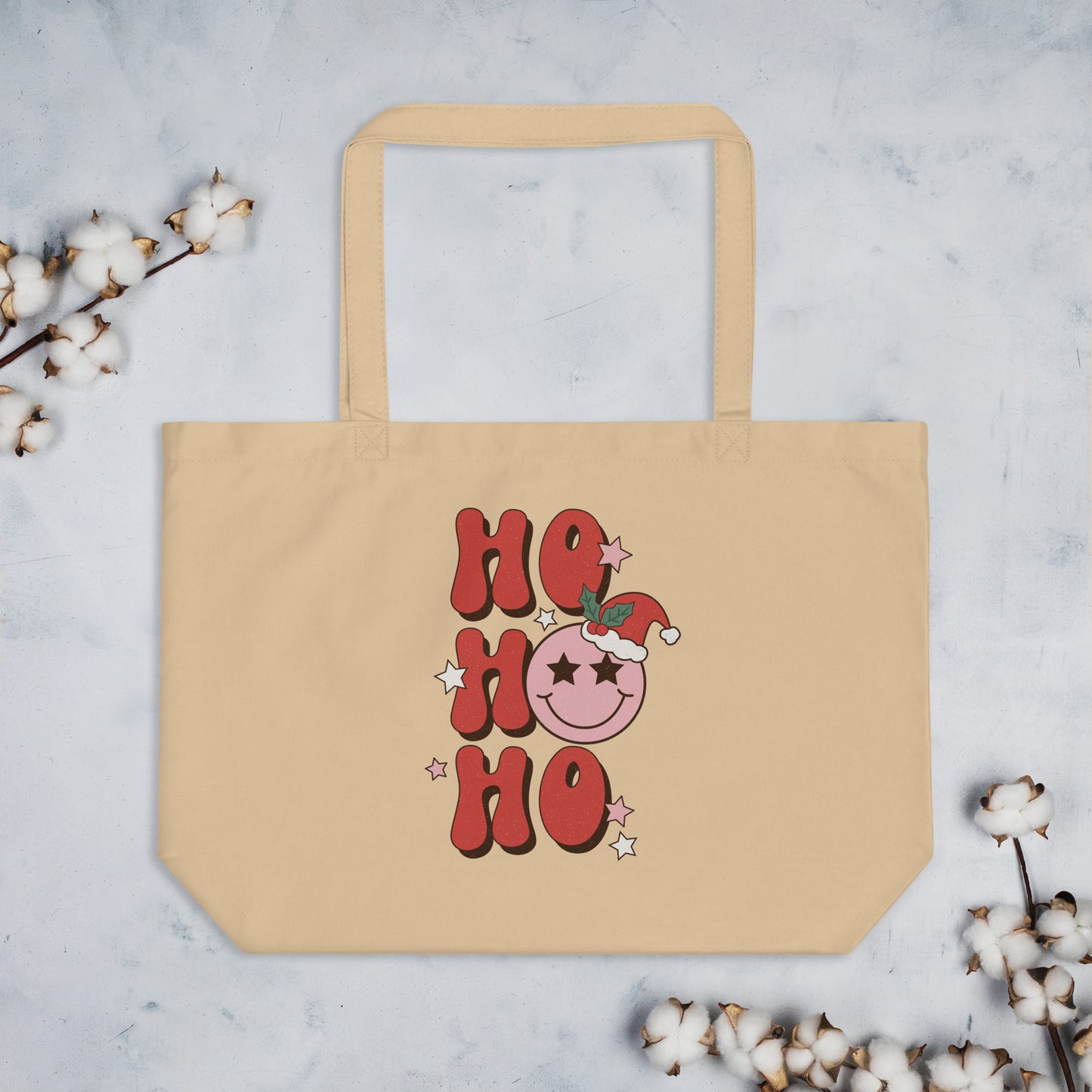 Ho Ho Ho Large organic tote bag
