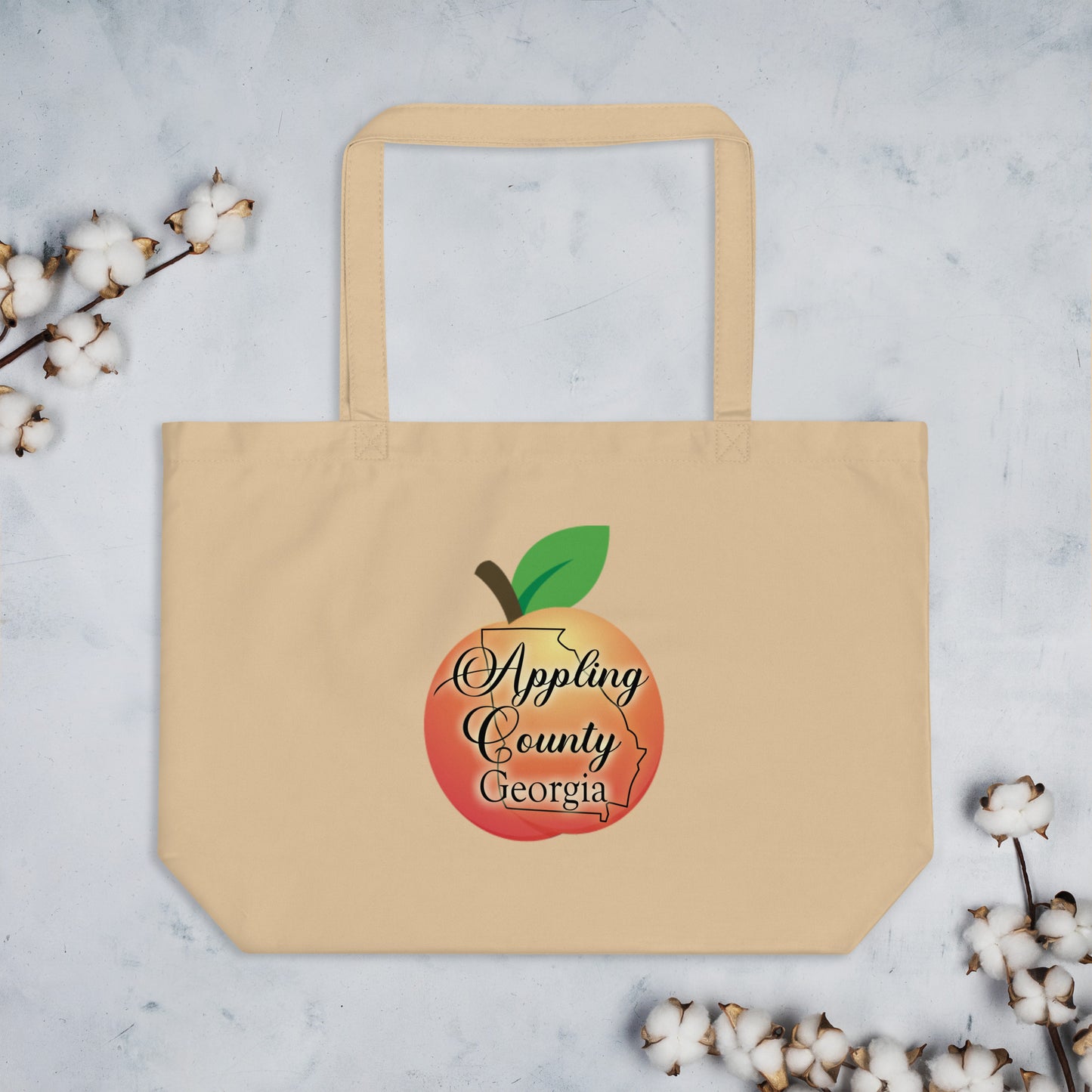 Appling County Georgia Large organic tote bag