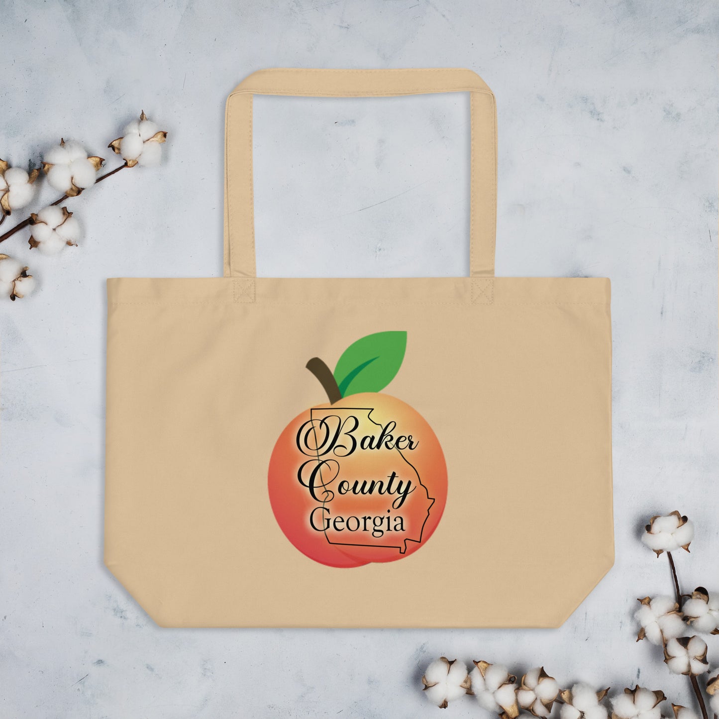 Baker County Georgia Large organic tote bag