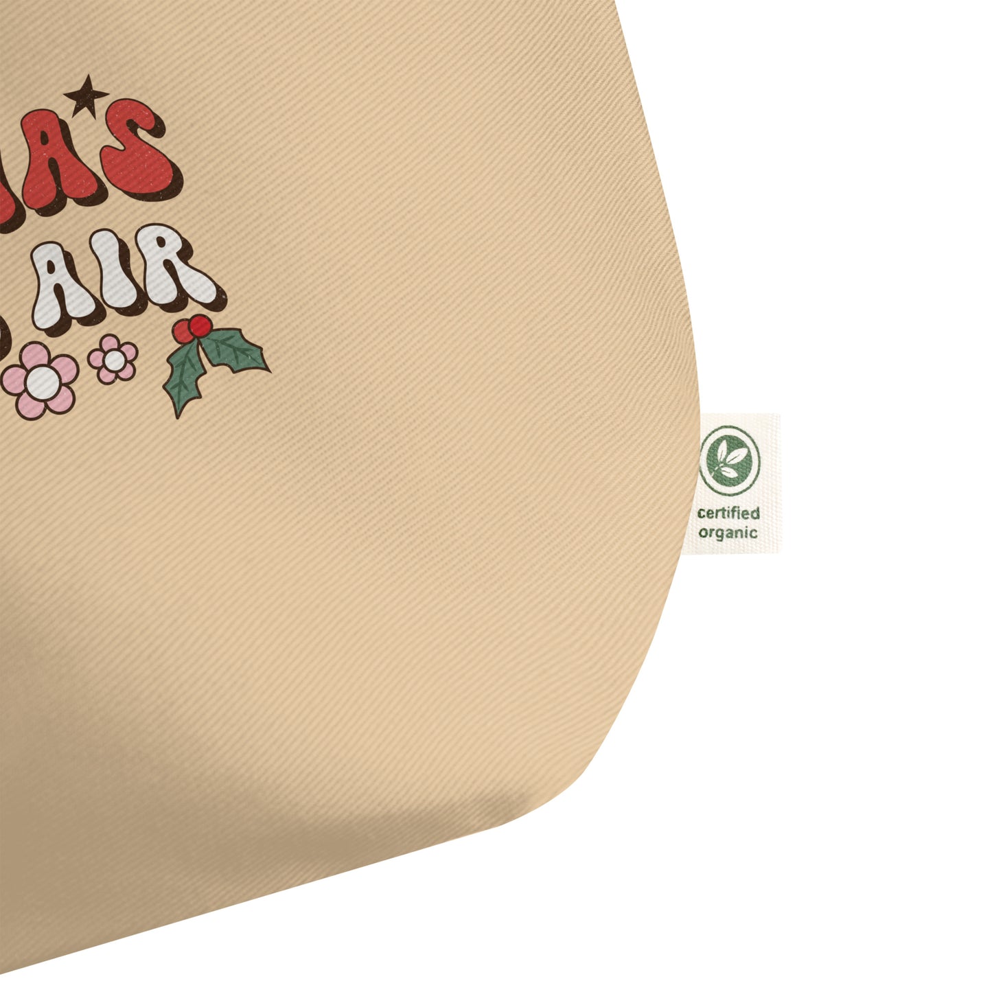 Christmas is in the Air Large organic tote bag