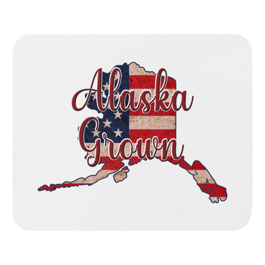 Alaska Grown US Flag Mouse Pad