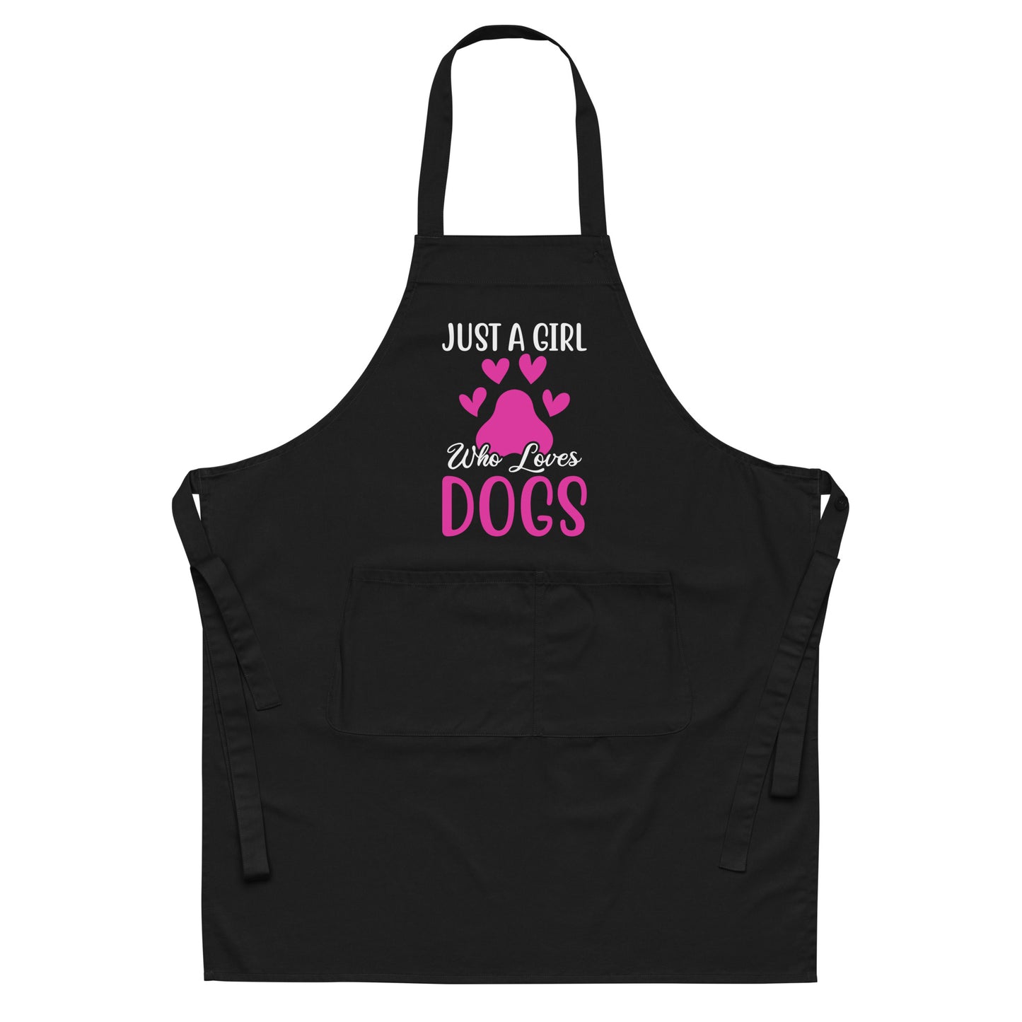 Just a Gift Who Loves Dogs Organic cotton apron