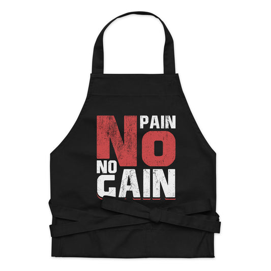 No Pain No Gain Organic cotton apron