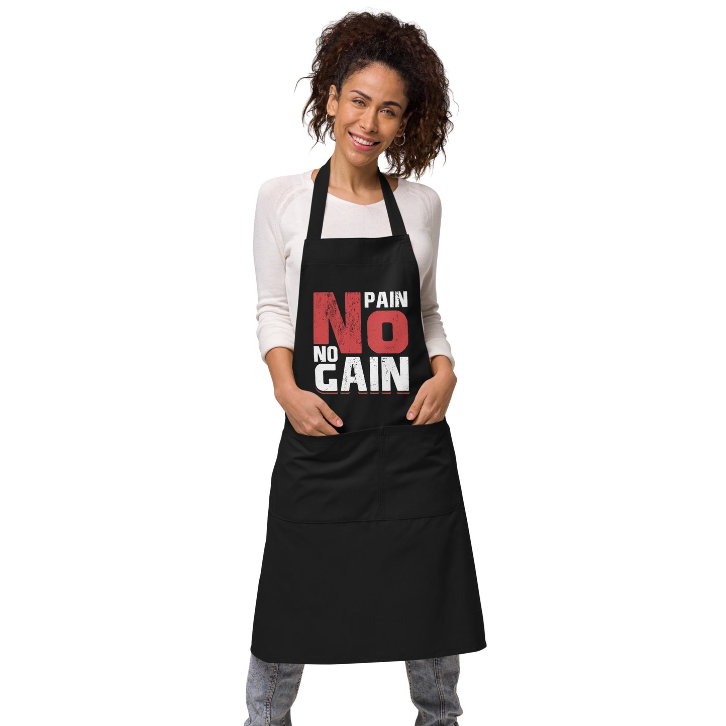 No Pain No Gain Organic cotton apron