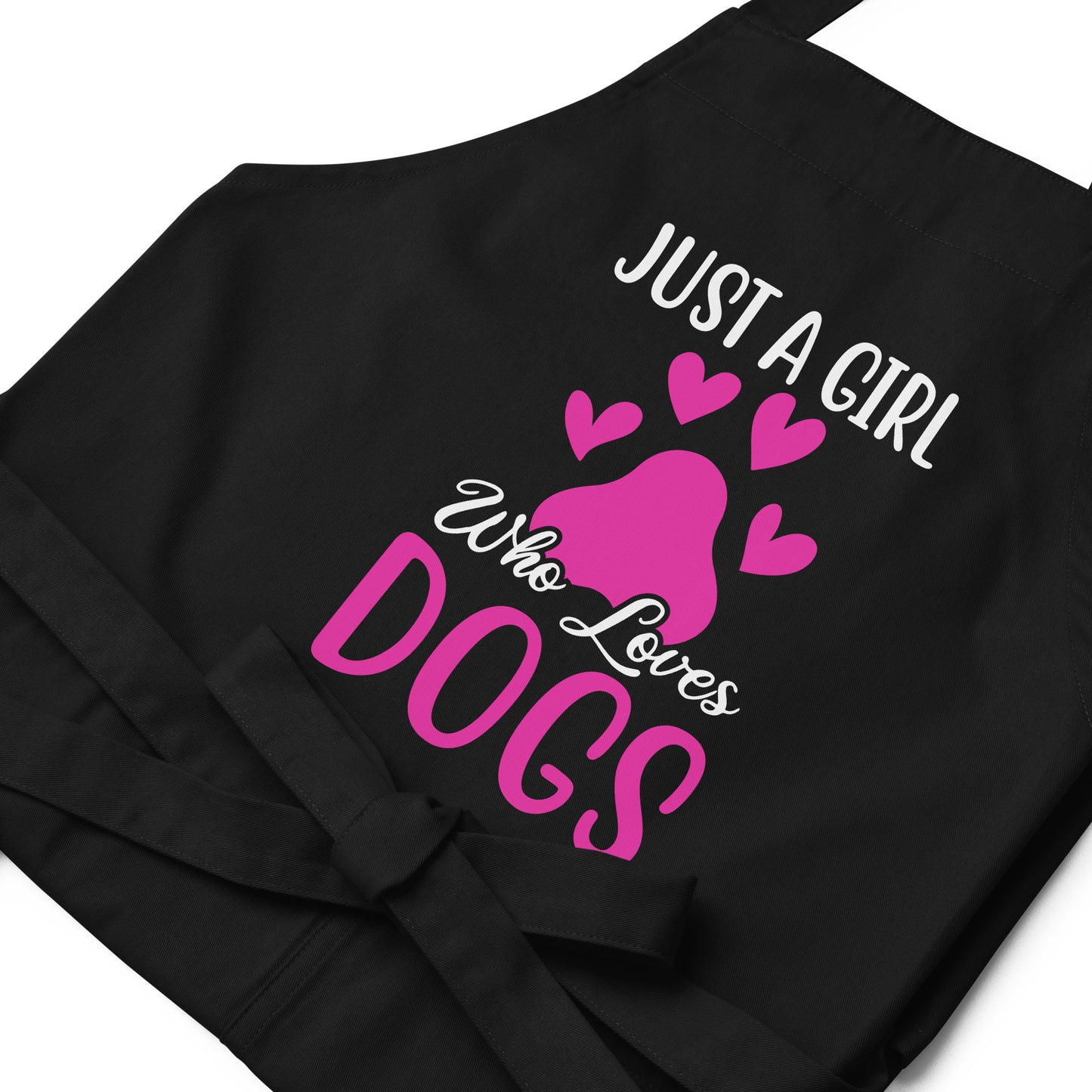 Just a Gift Who Loves Dogs Organic cotton apron