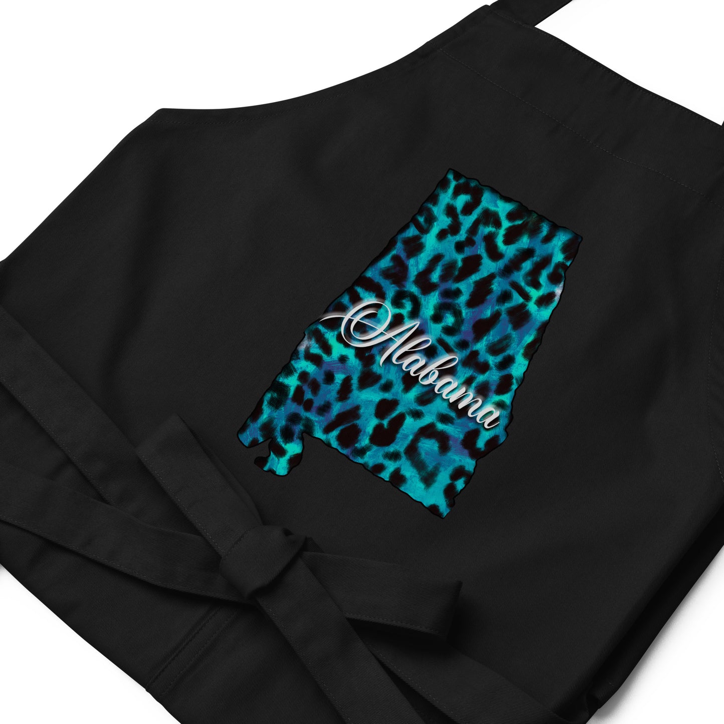 Alabama Blue Leopard Organic Cotton Apron