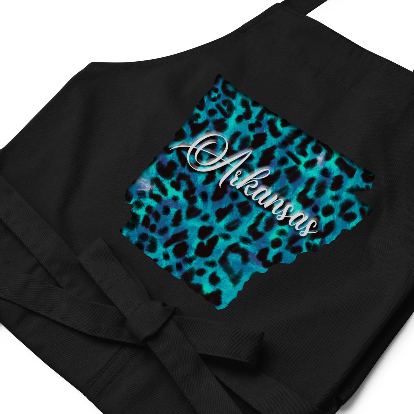 Arkansas Blue Leopard Organic cotton apron