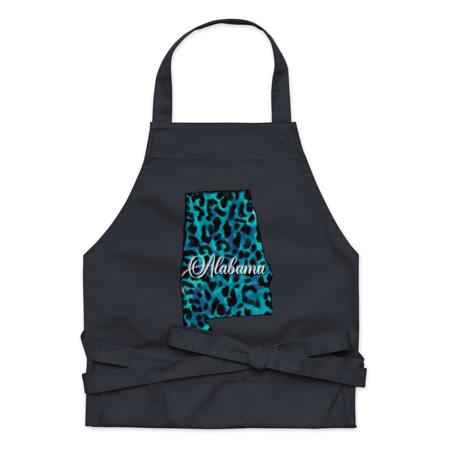 Alabama Blue Leopard Organic Cotton Apron