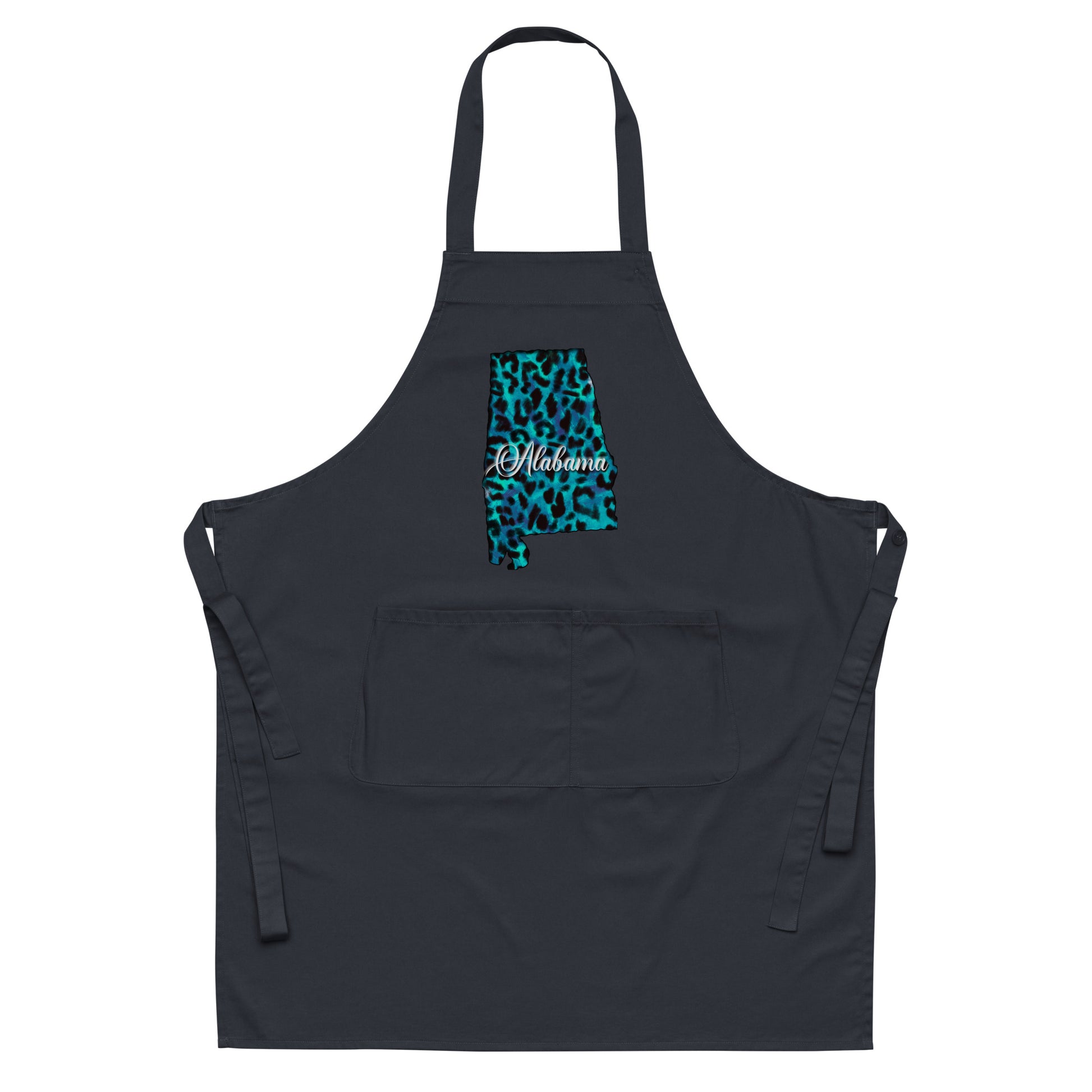 Alabama Blue Leopard Organic Cotton Apron