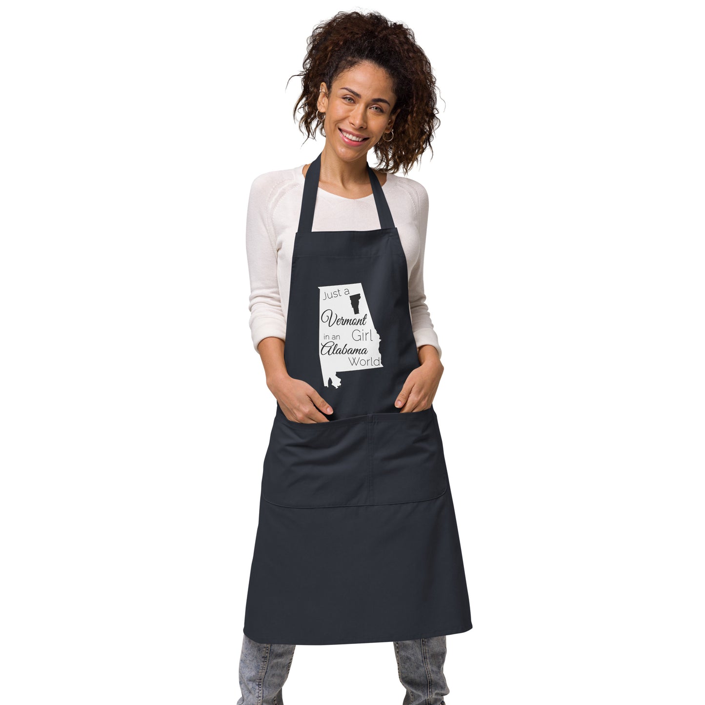 Just a Vermont Girl in an Alabama World Organic cotton apron