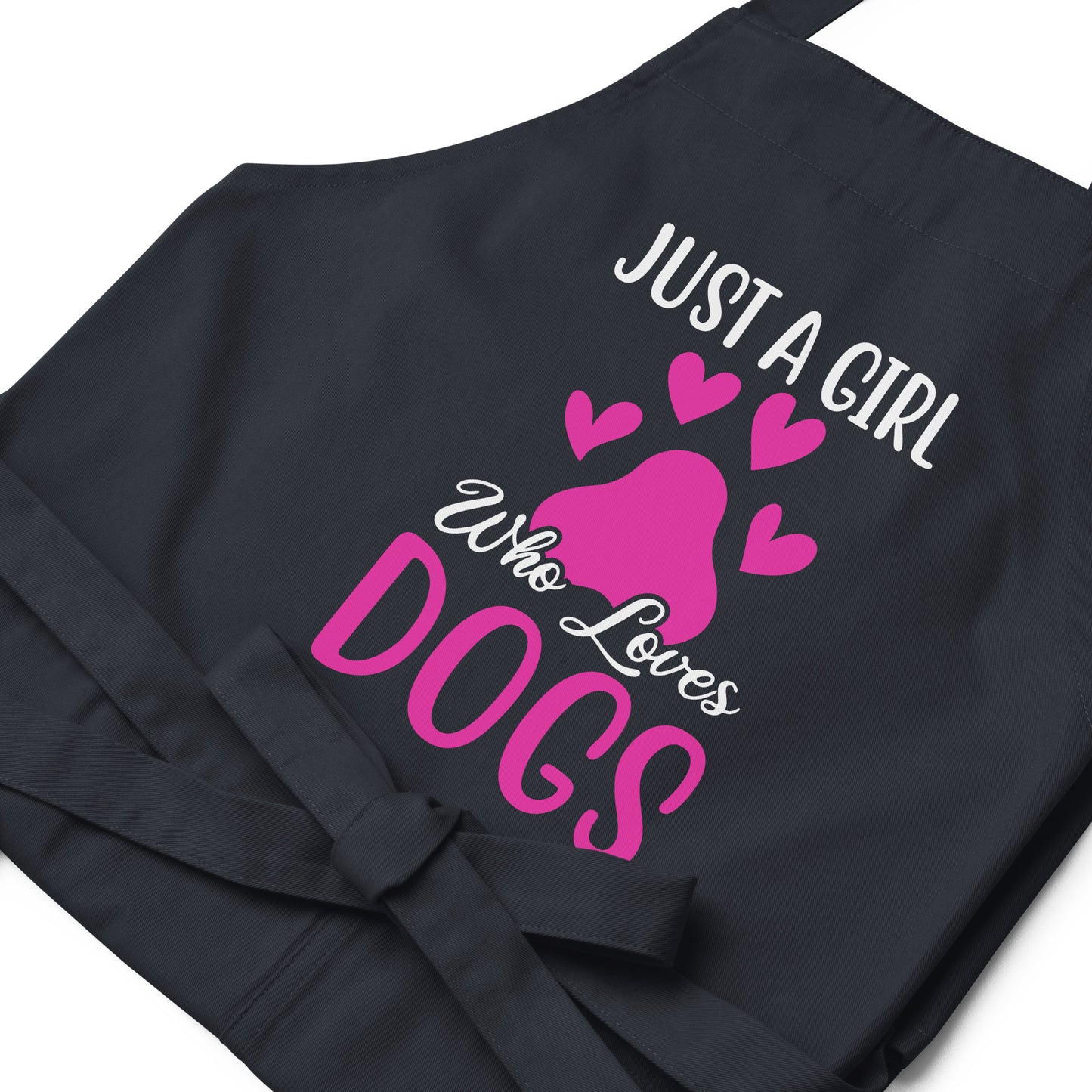 Just a Gift Who Loves Dogs Organic cotton apron