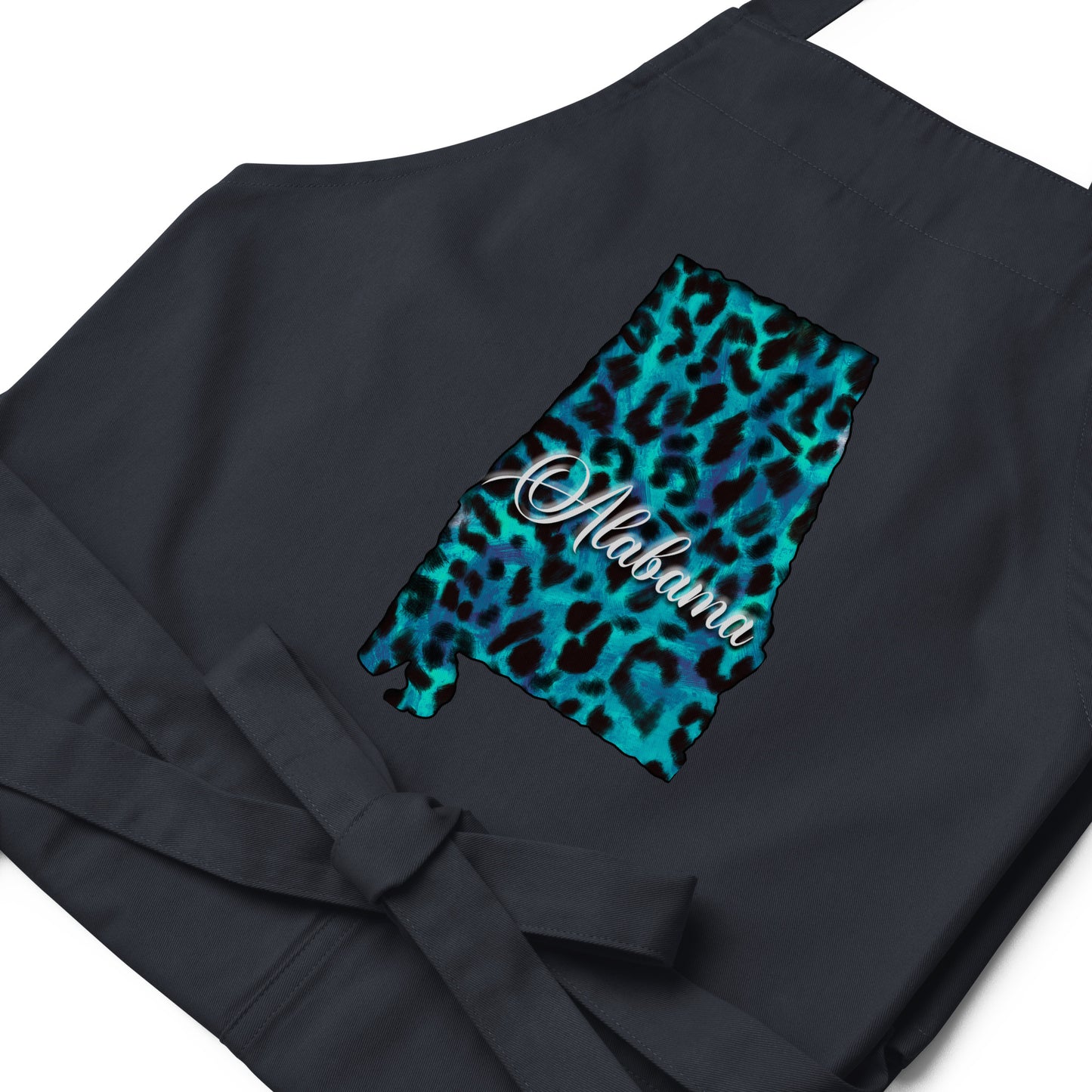 Alabama Blue Leopard Organic Cotton Apron