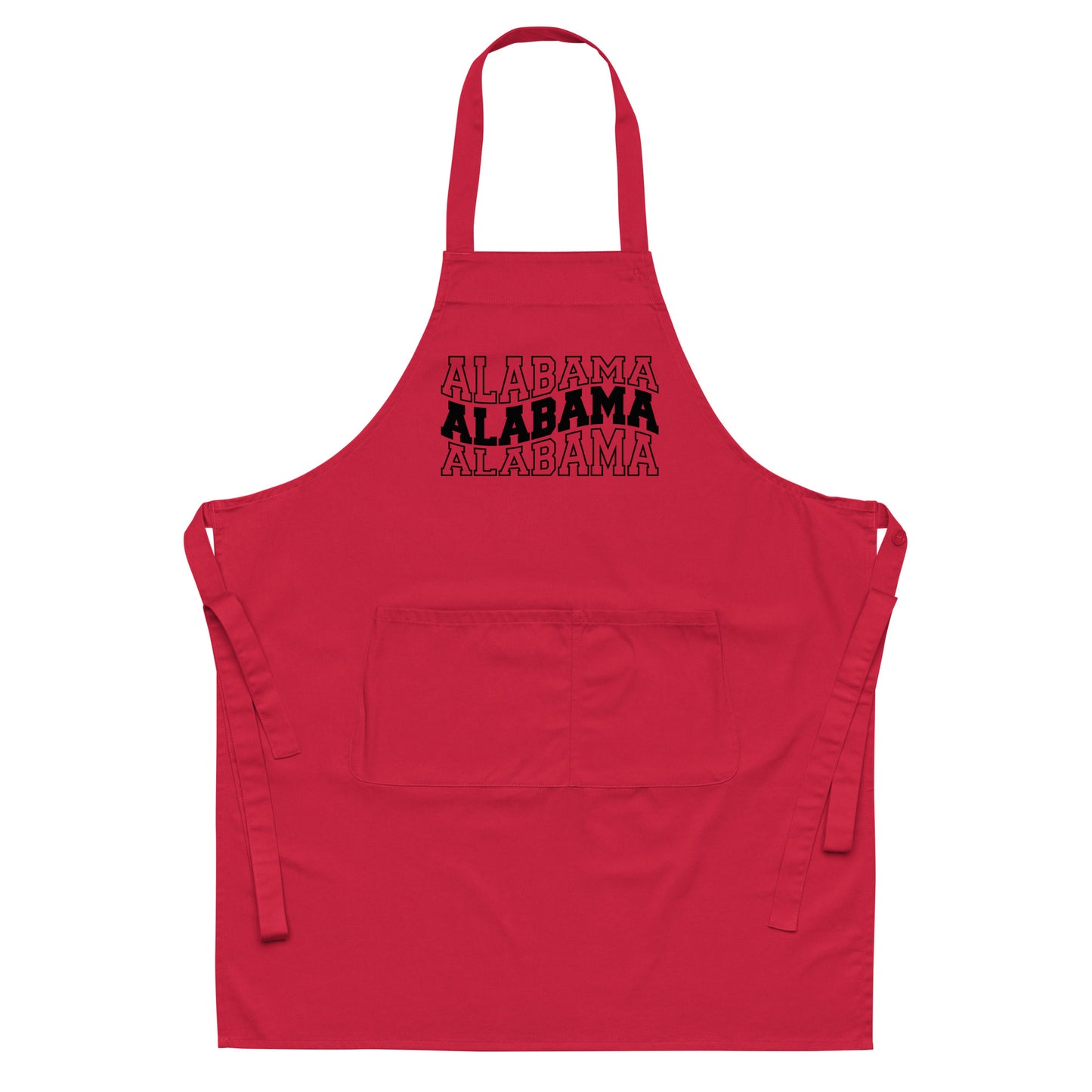 Alabama Wavy Letters Organic cotton apron