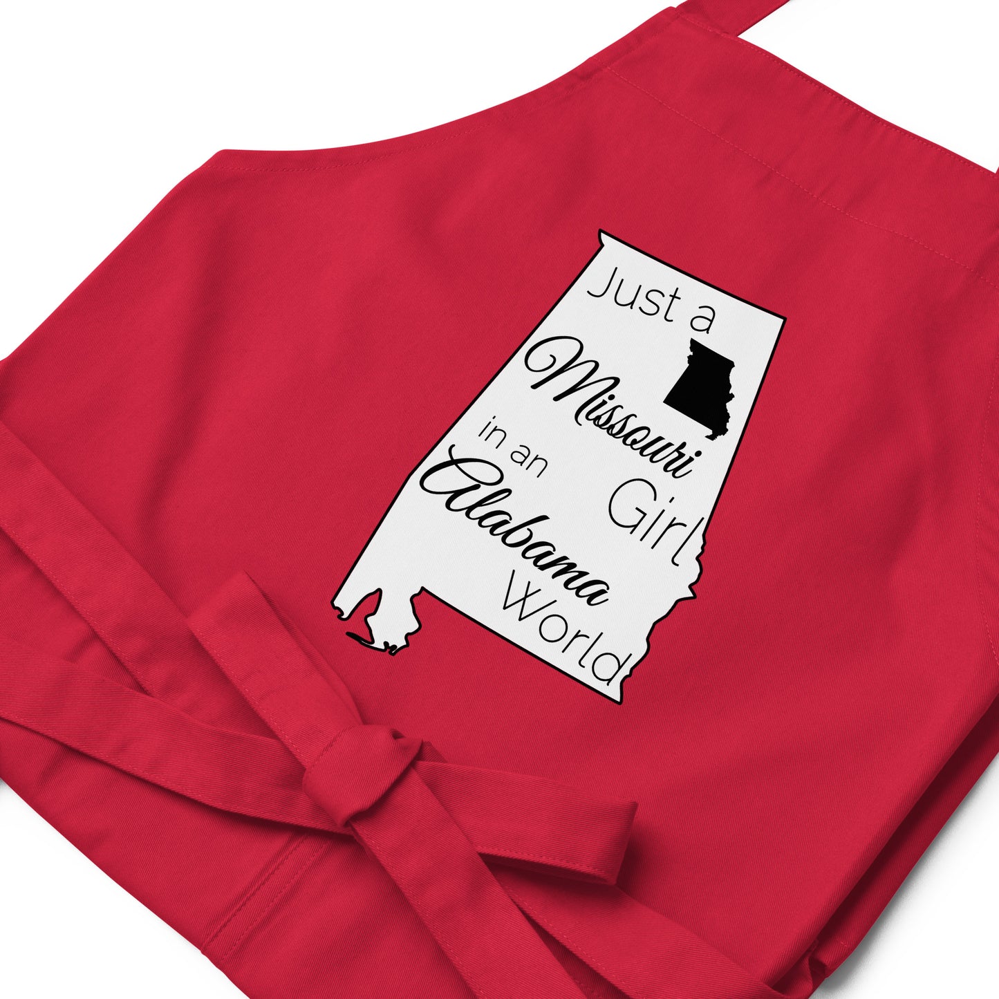 Just a Missouri Girl in an Alabama World Organic cotton apron