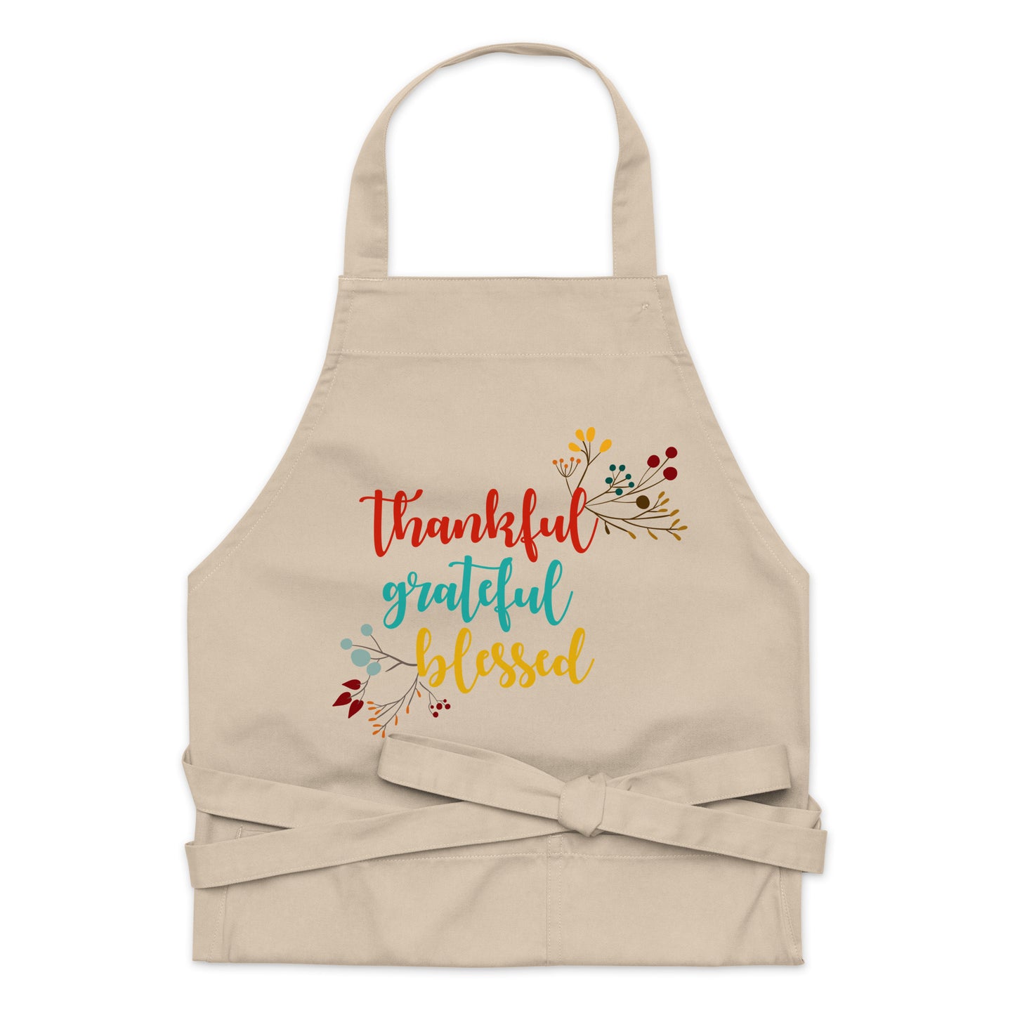 Thankful Grateful Blessed Organic cotton apron