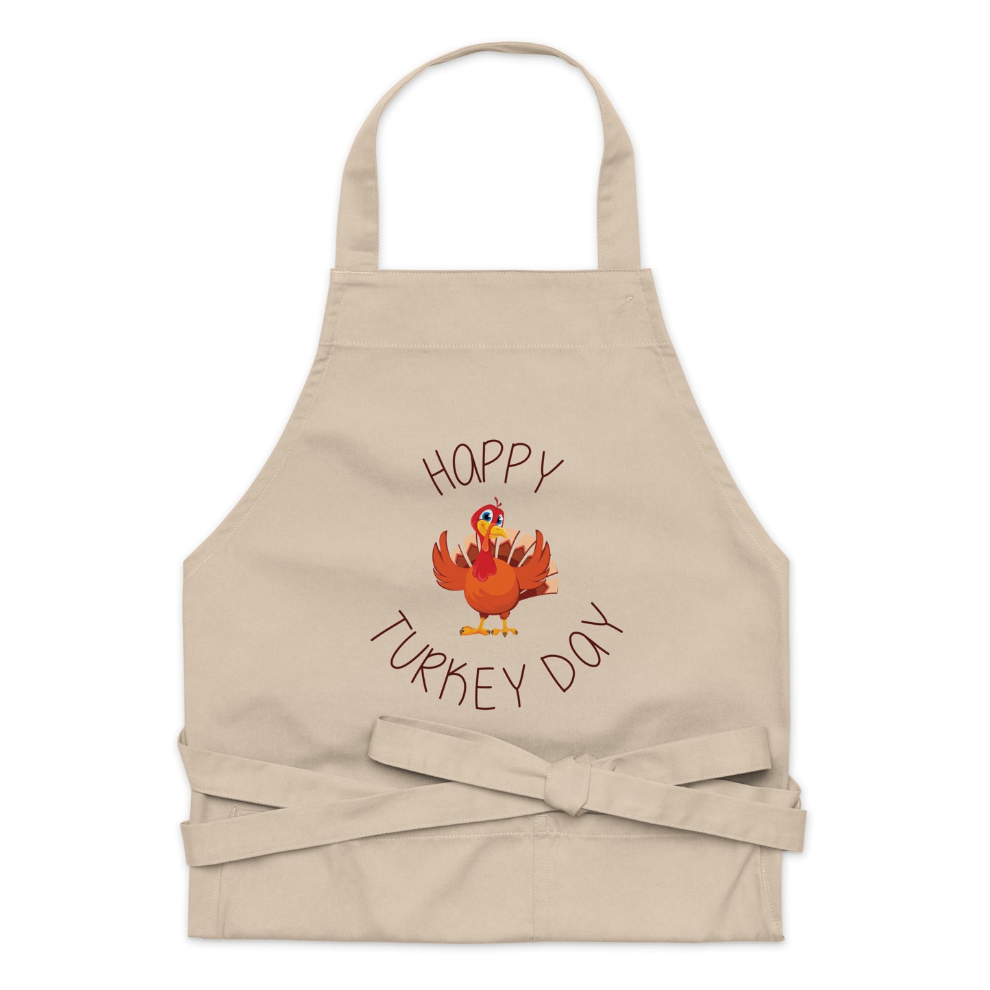 Happy Turkey Day Organic cotton apron