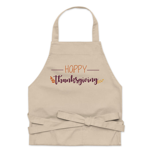 Happy Thanksgiving Organic cotton apron