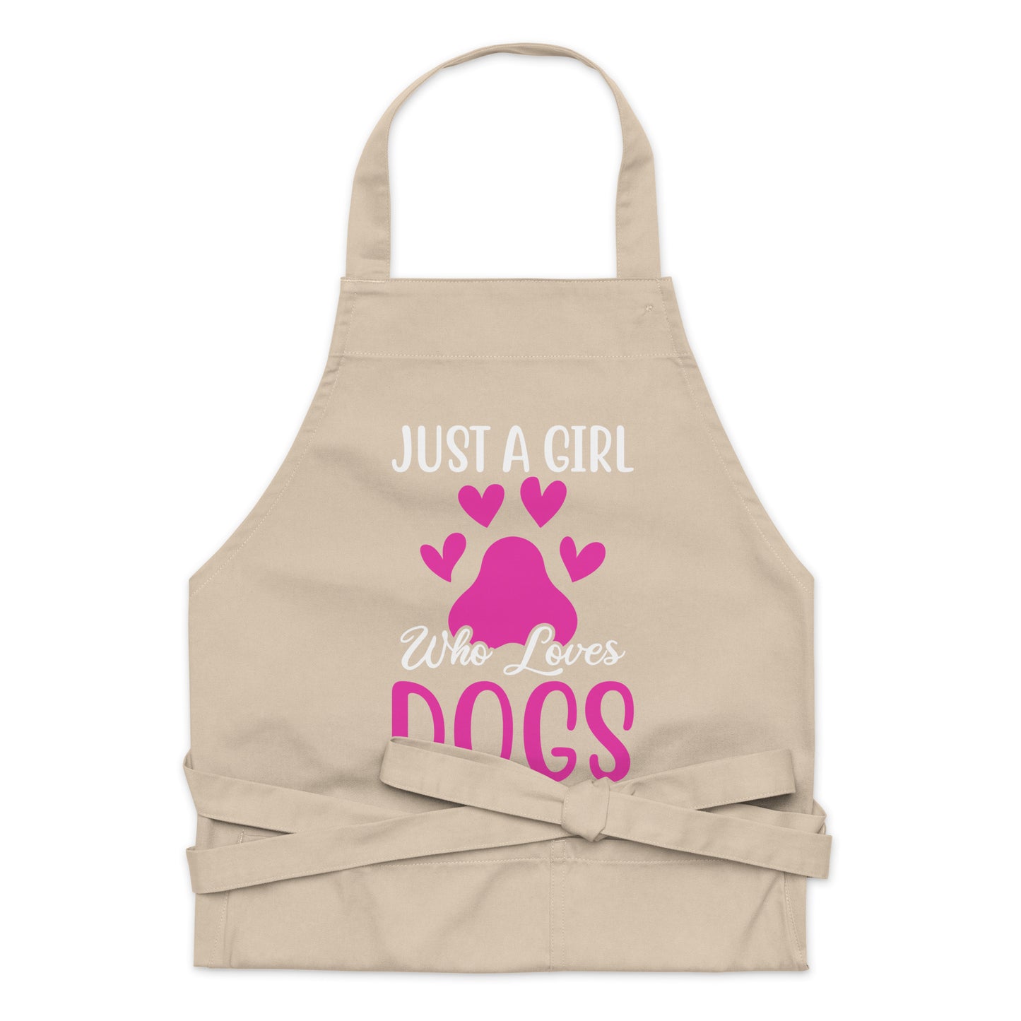 Just a Gift Who Loves Dogs Organic cotton apron