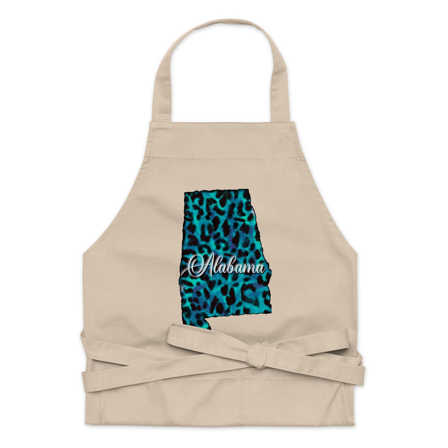 Alabama Blue Leopard Organic Cotton Apron