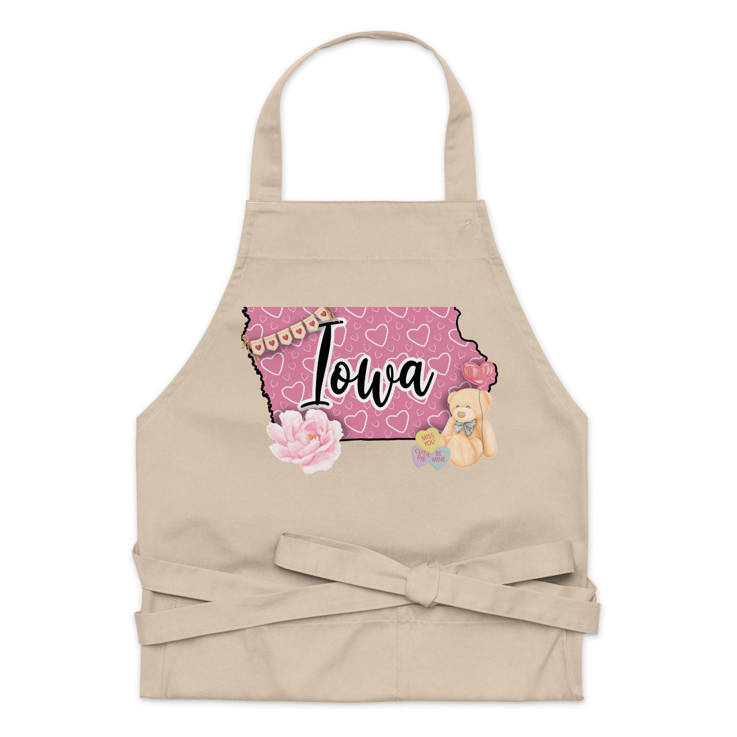 Iowa Valentine Organic cotton apron