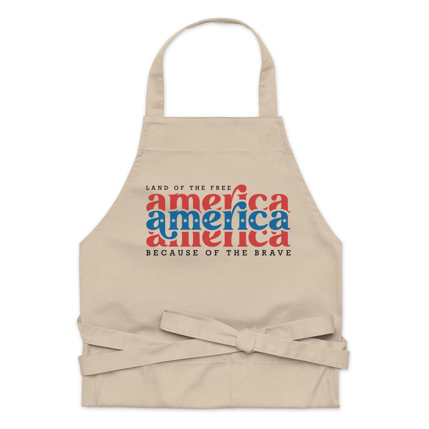America Land of the Free Organic cotton apron
