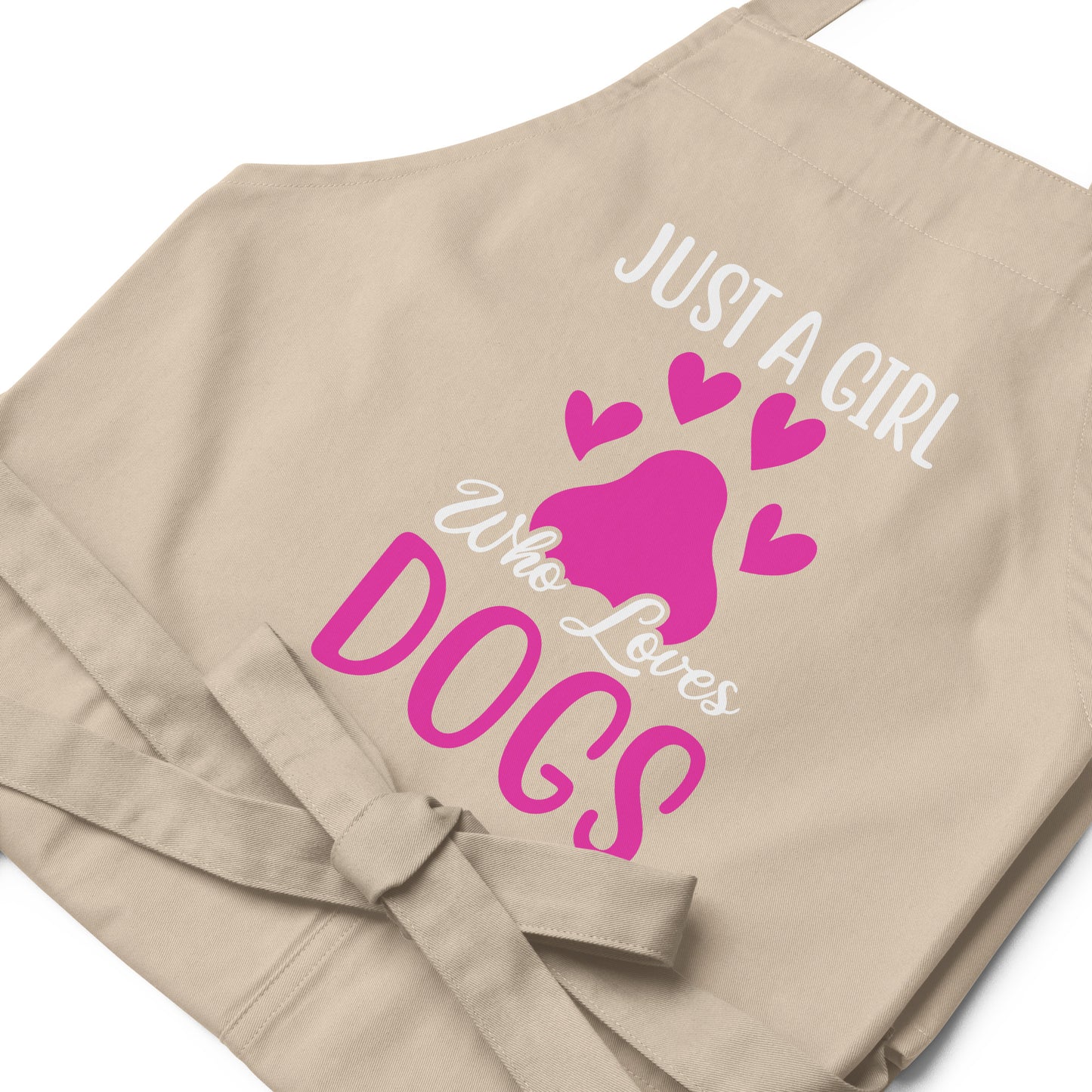 Just a Gift Who Loves Dogs Organic cotton apron