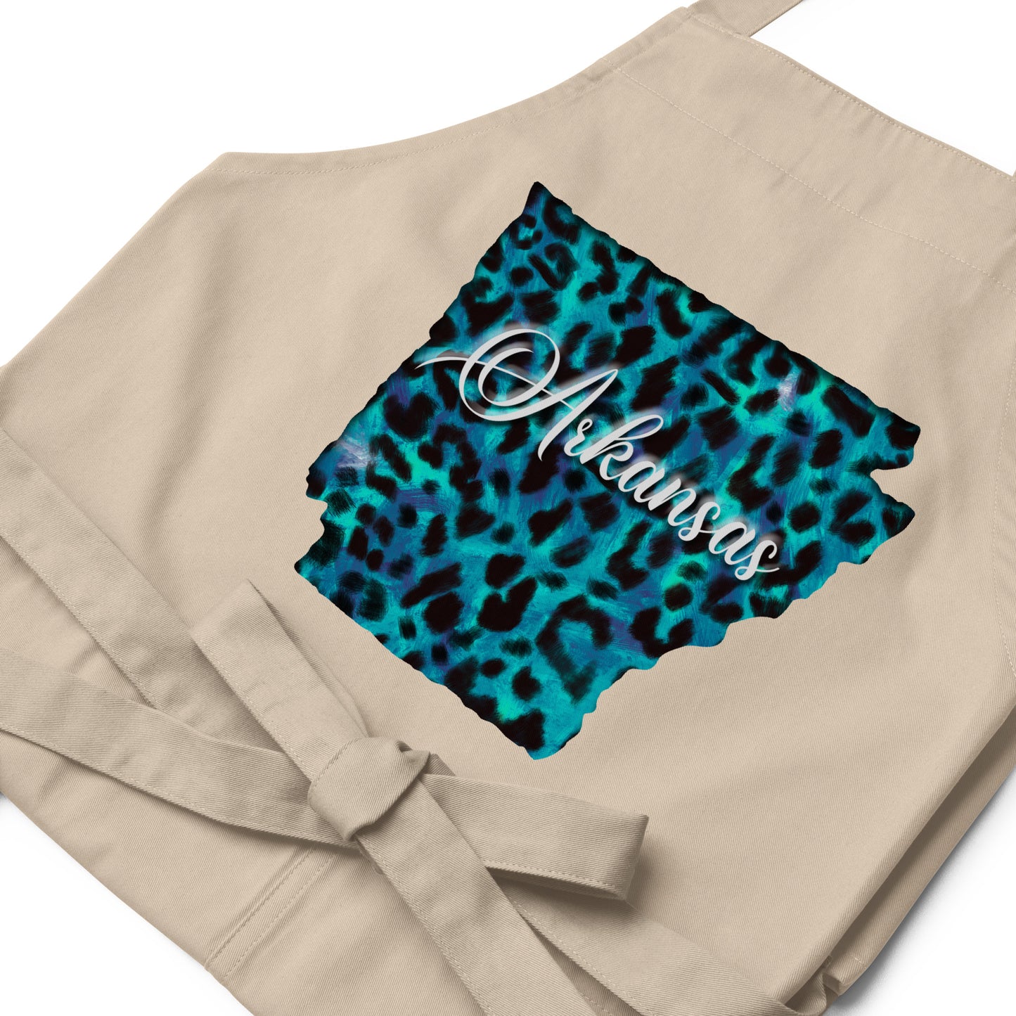Arkansas Blue Leopard Organic cotton apron