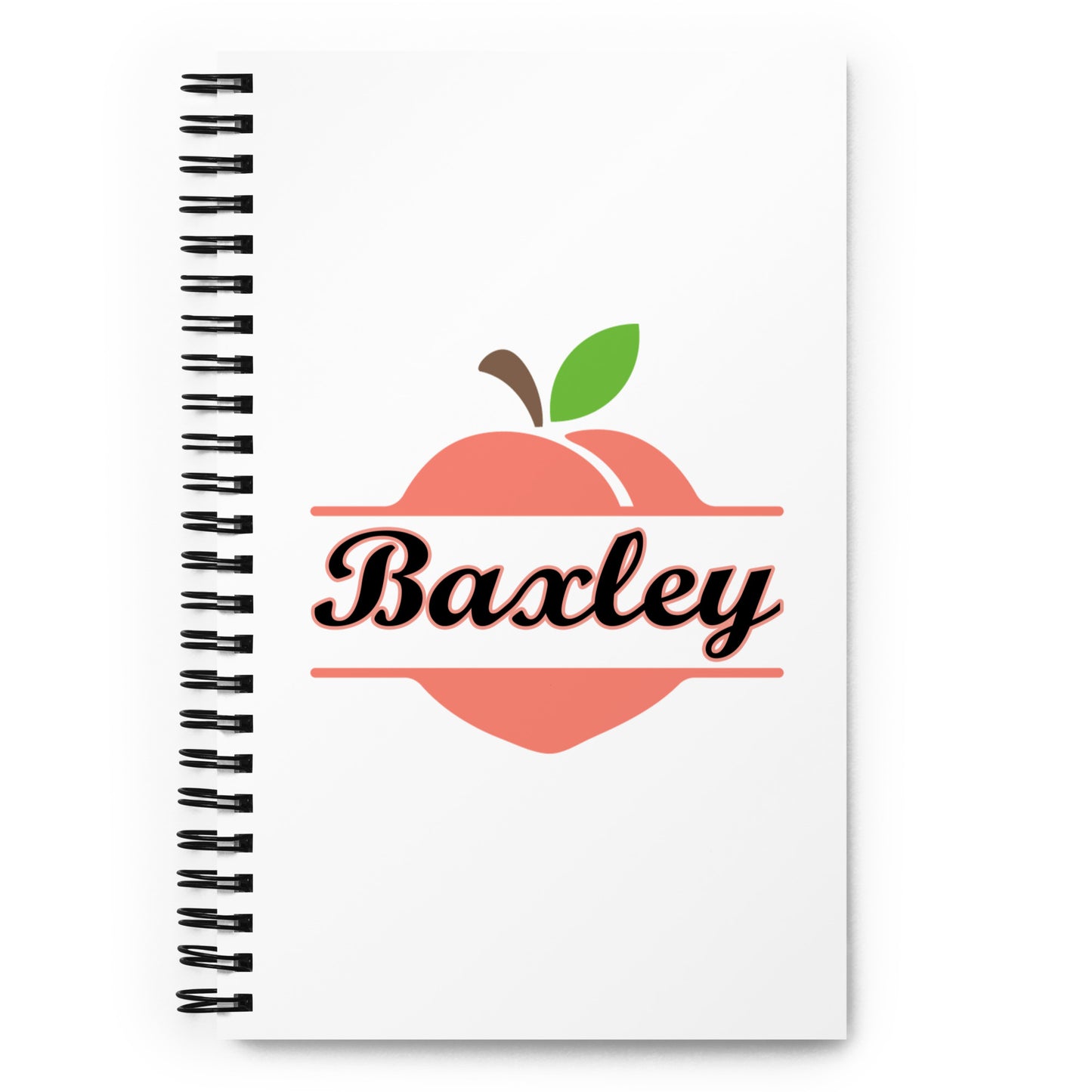 Baxley Georgia - Town Name on Peach Spiral Notebook