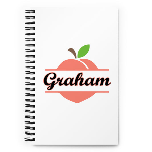 Graham Georgia Town Name on Peach Spiral Notebook