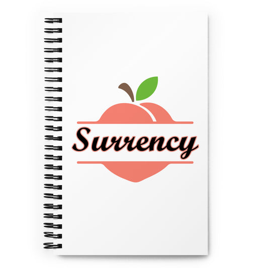 Surrency Georgia - Town Name on Peach Spiral Notebook