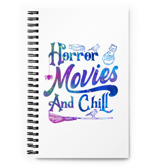 Horror Movies and Chill Spiral notebook