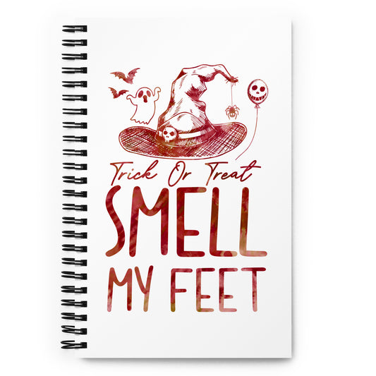 Trick or Treat Smell My Feet Spiral notebook