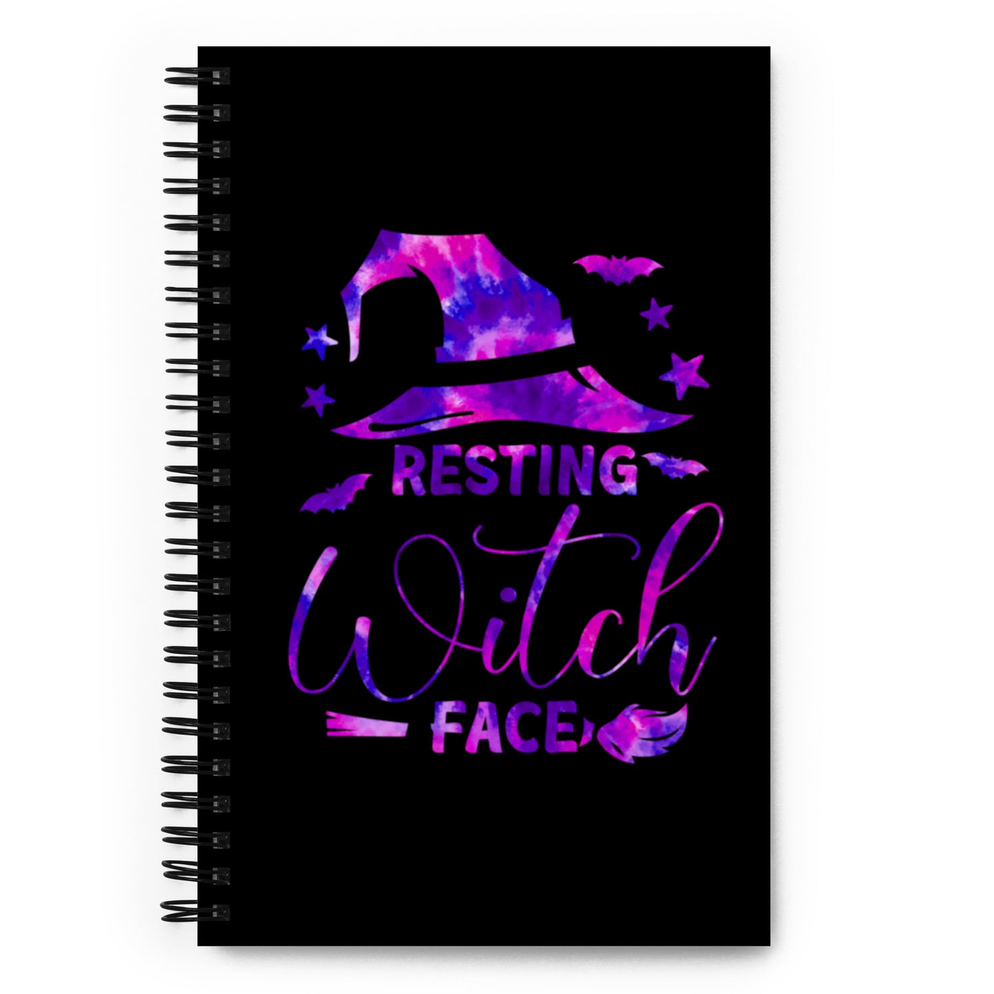 Resting Witch Face Spiral notebook