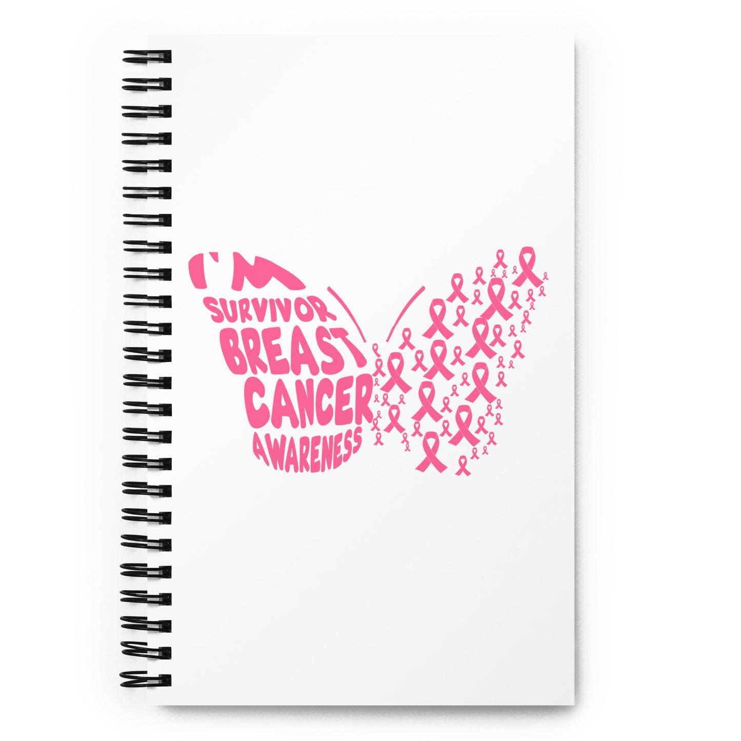 I'm a Survivor Breast Cancer Butterfly Spiral notebook