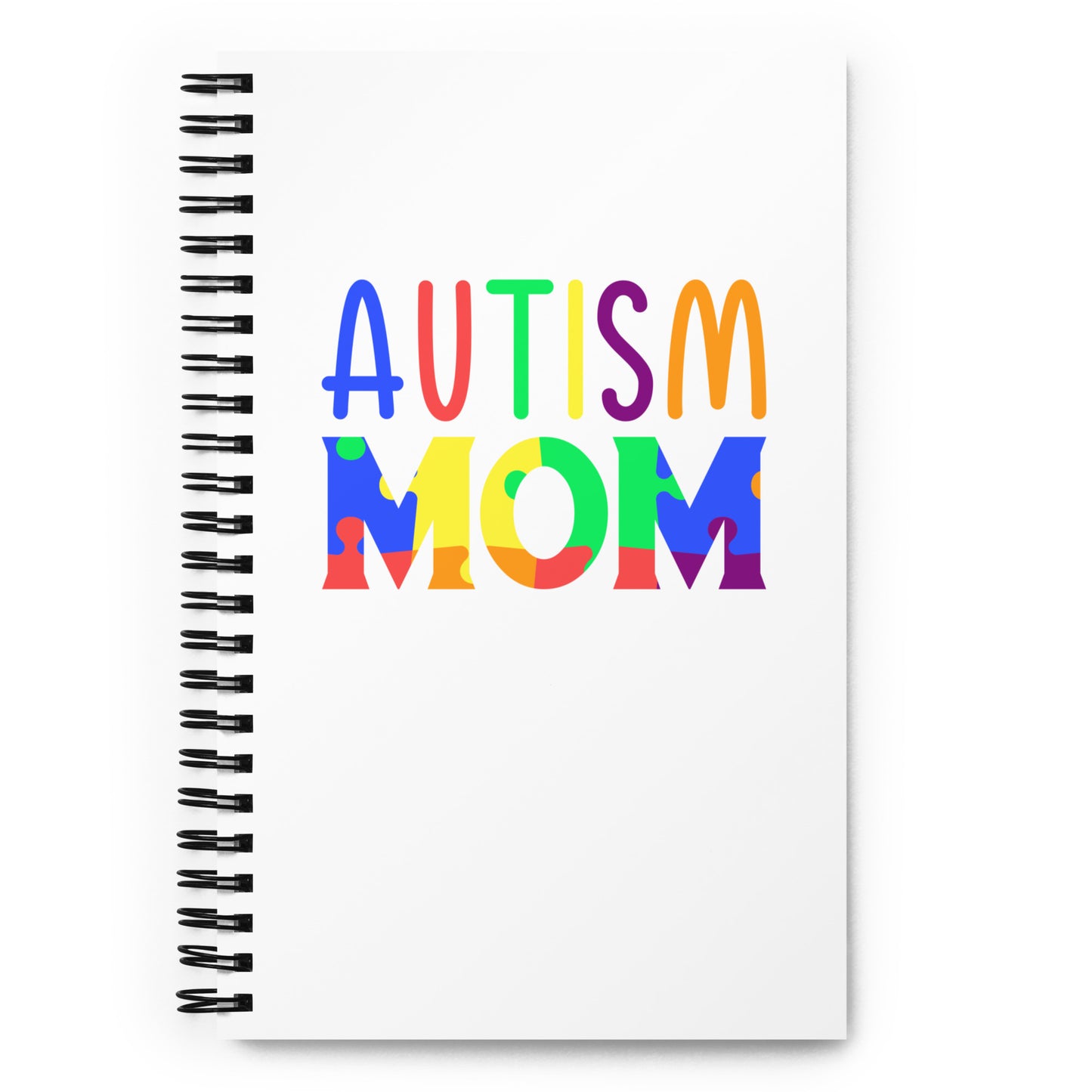 Autism Mom Spiral Journal Notebook White