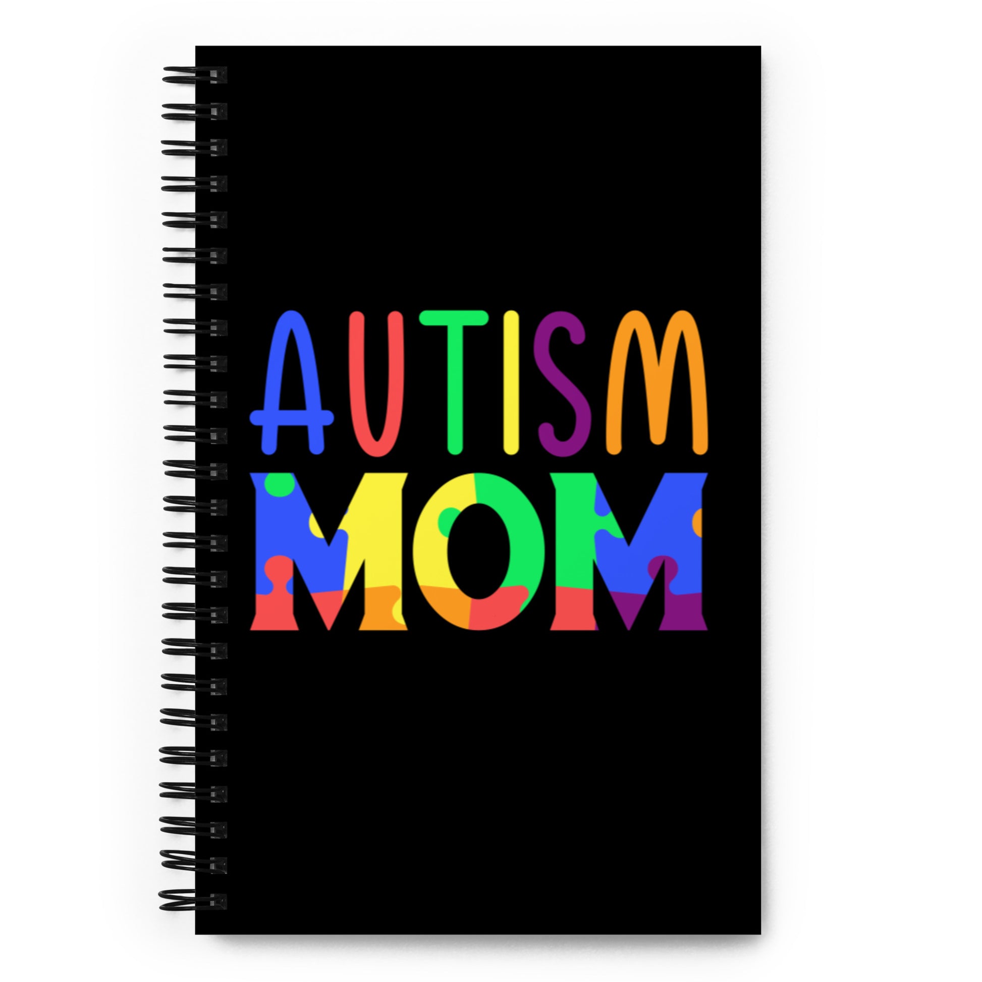 Autism Mom Spiral Journal Notebook Black