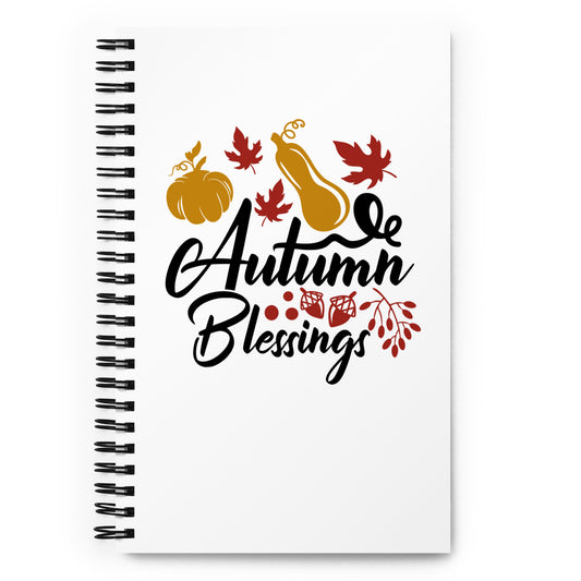 Autumn Blessings Spiral notebook