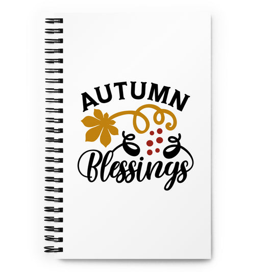 Autumn Blessings Spiral notebook