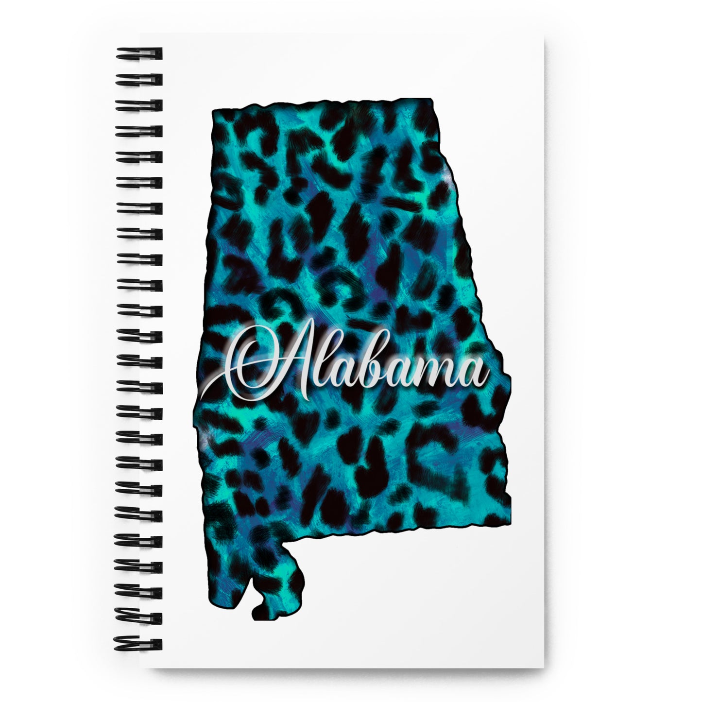 Alabama Blue Leopard Spiral Notebook