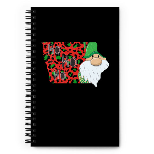 Iowa Christmas Elf Ho Ho Ho Spiral notebook