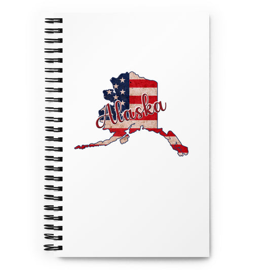 Alaska US Flag Spiral Notebook