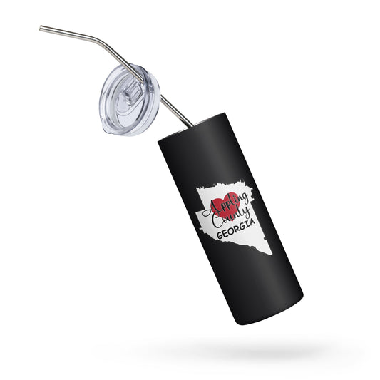 Appling County Georgia GA Heart in County Outline Stainless Steel Tumbler 20 oz (600 ml)