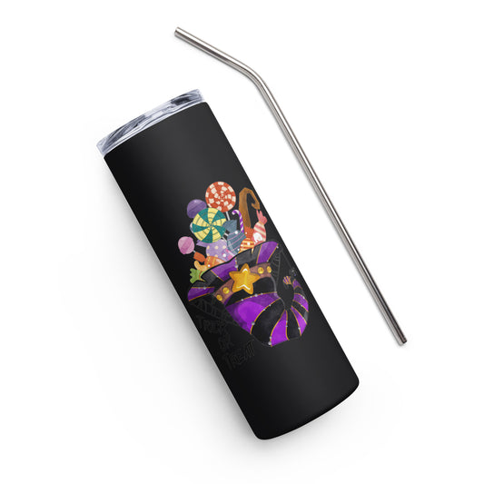 Trick or Treat Witch Hat Stainless steel tumbler