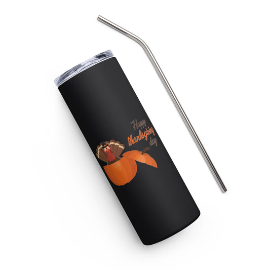 Happy Thanksgiving Day Stainless steel tumbler