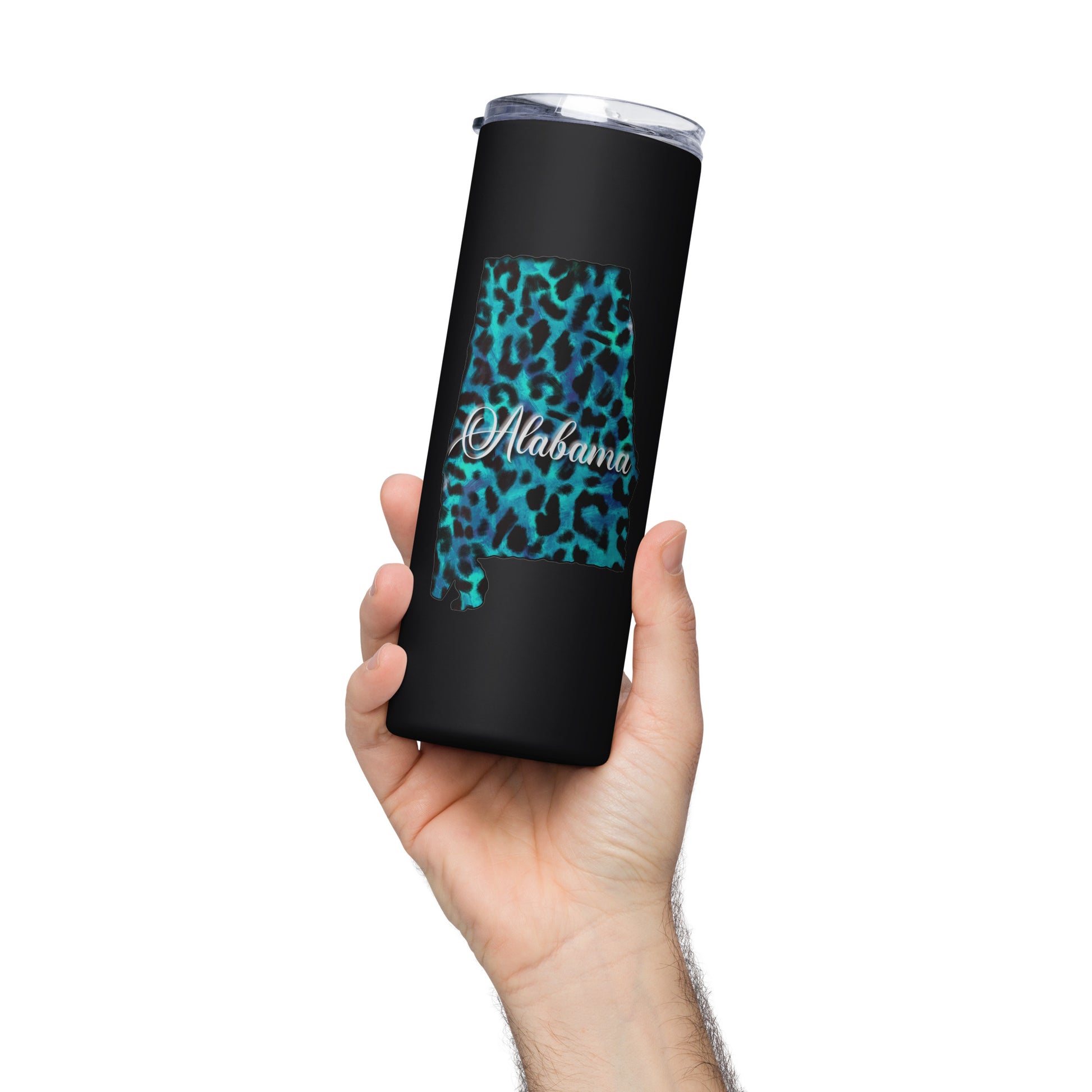 Alabama Blue Leopard Stainless Steel Tumbler