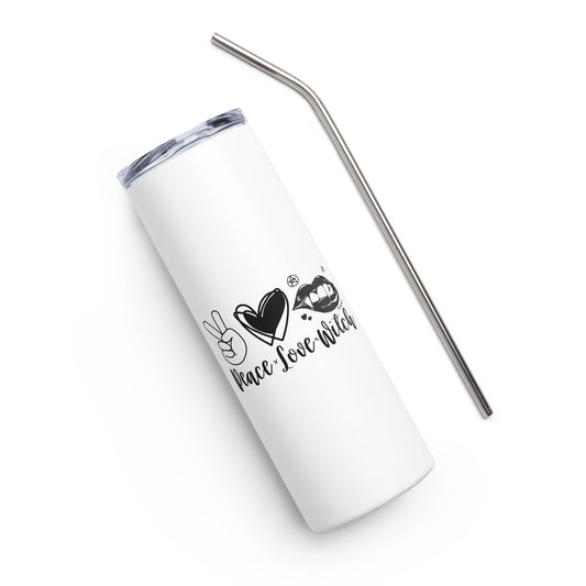 Peace Love Witch Stainless steel tumbler