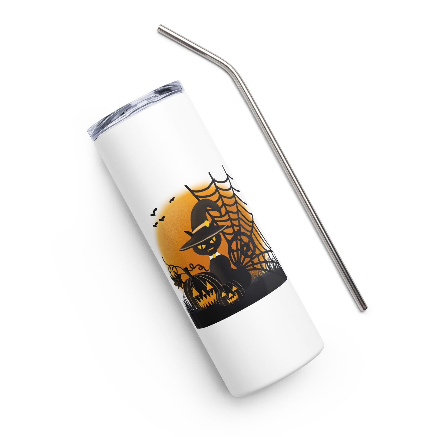 Witch Cat Stainless steel tumbler
