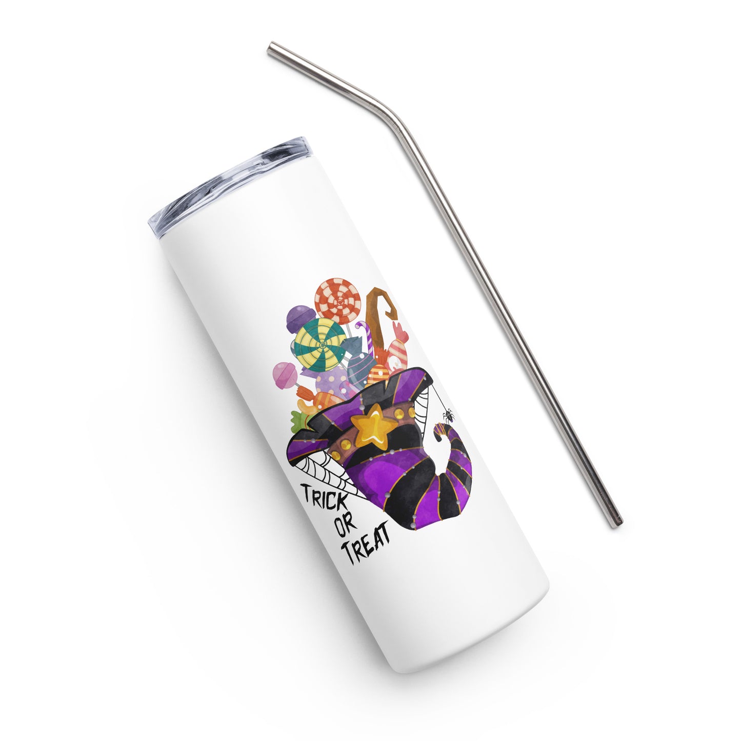 Trick or Treat Witch Hat Stainless steel tumbler